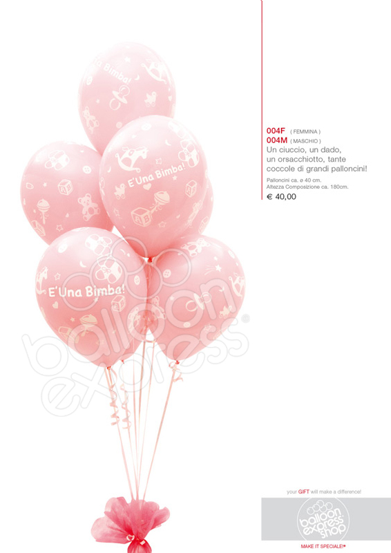 Composizione palloncini Nascita e battesimo Composizione palloncini Nascita e battesimo