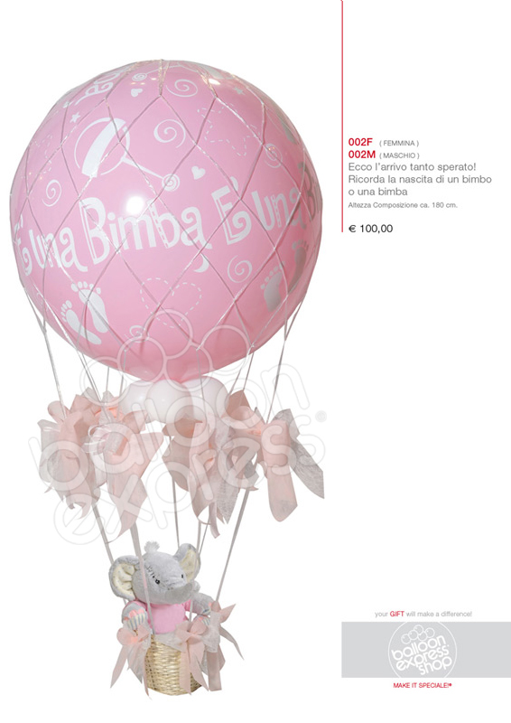 Composizione palloncini Nascita e battesimo Composizione palloncini Nascita e battesimo