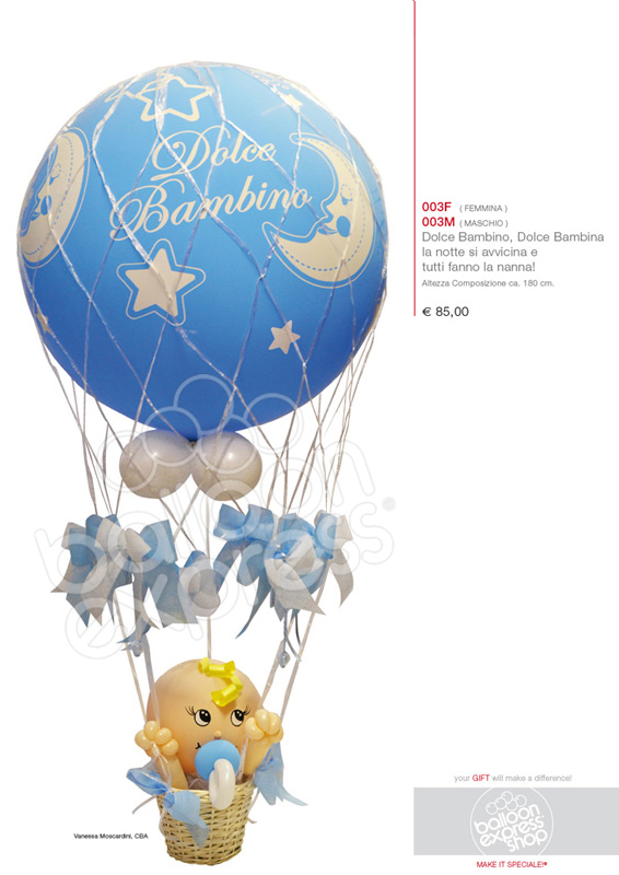 Composizione palloncini Nascita e battesimo Composizione palloncini Nascita e battesimo