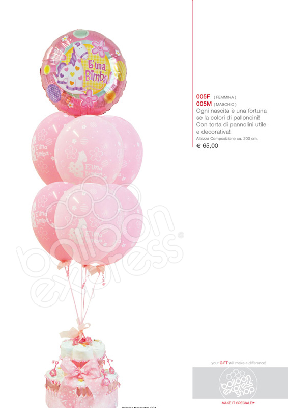 Composizione palloncini Nascita e battesimo Composizione palloncini Nascita e battesimo