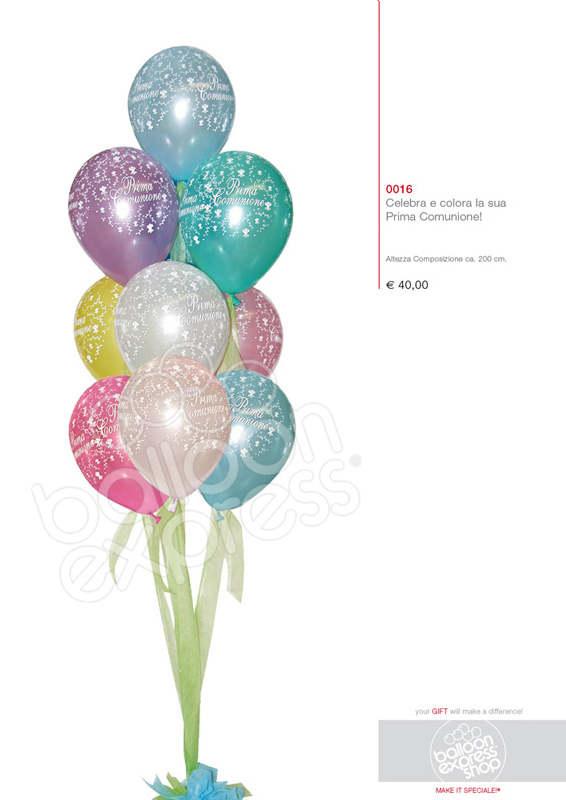 Composizione palloncini Comunione Composizione palloncini Comunione