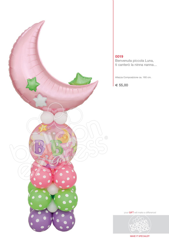 Composizione palloncini Nascita e battesimo Composizione palloncini Nascita e battesimo