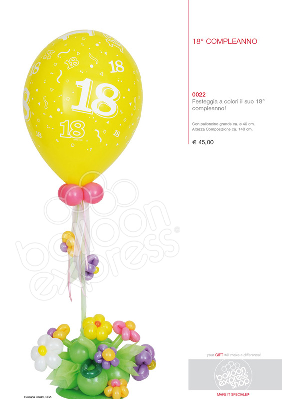 Composizione palloncini 18° Compleanno Composizione palloncini 18° Compleanno